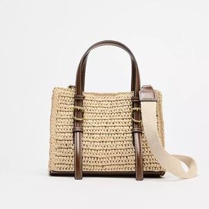 ZARA Woven Mini Tote Bag